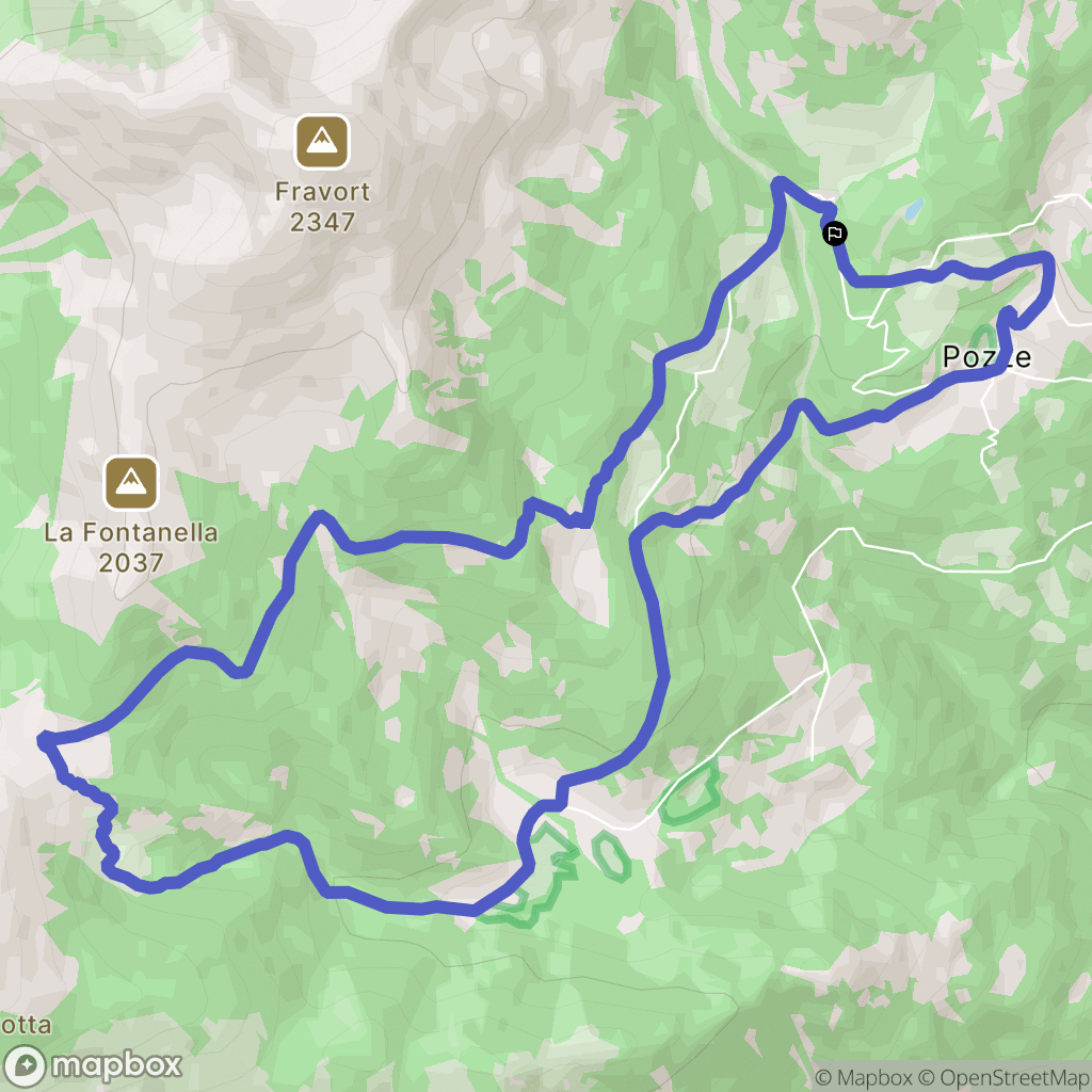  : carte du parcours de randonnée - Italy
