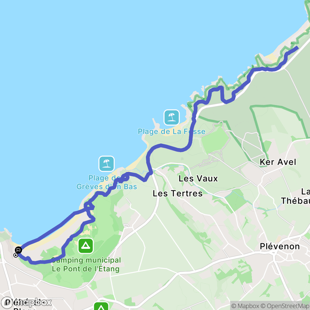 Fréhel : carte du parcours de randonnée - France