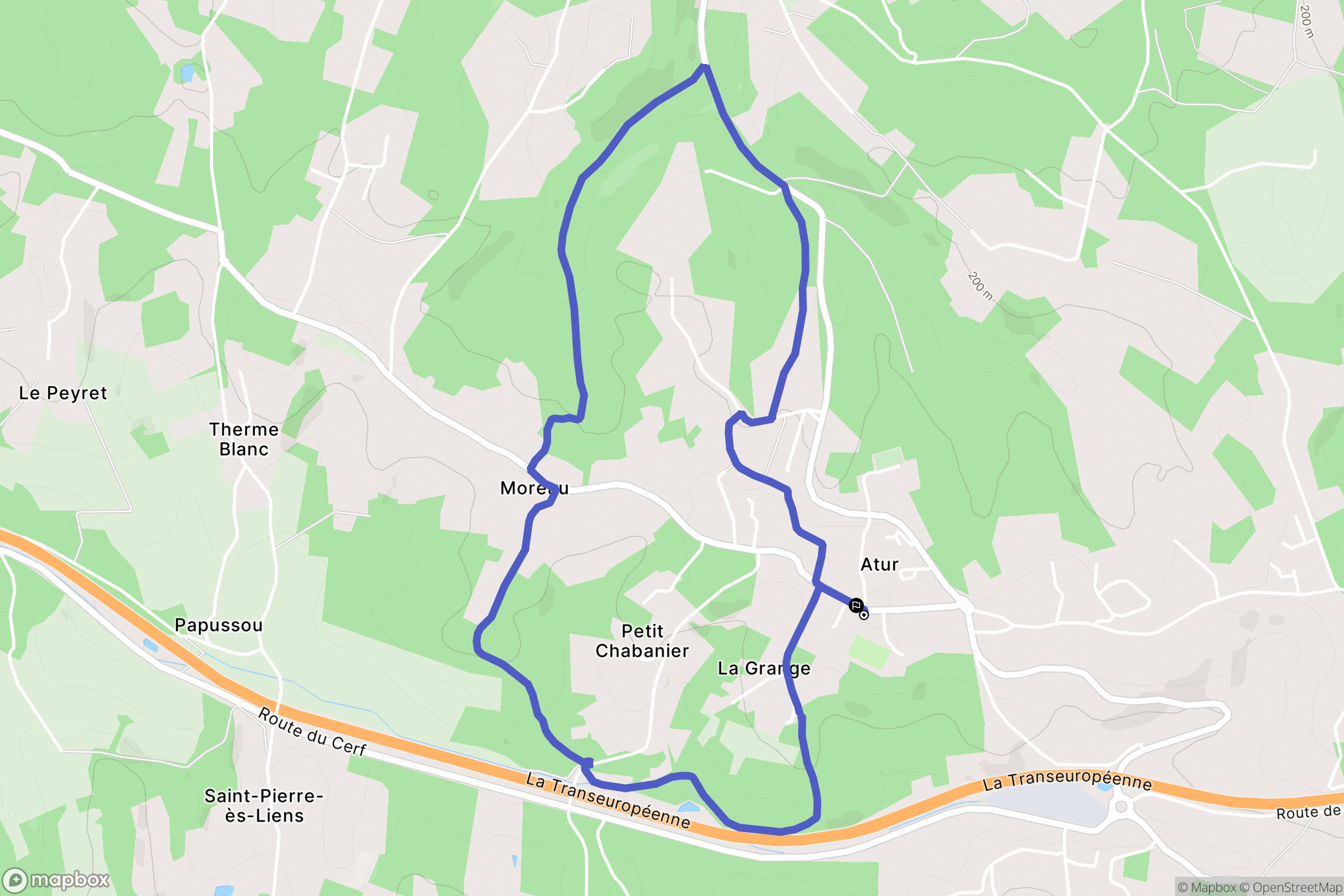Boulazac Isle Manoire : carte du parcours de randonnée - France