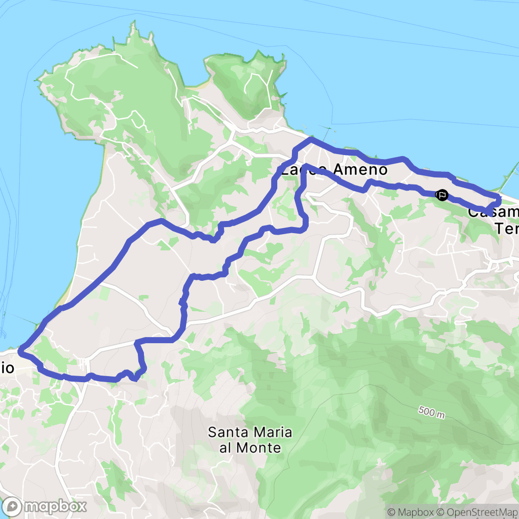 Casamicciola Terme : carte du parcours de randonnée - Italy