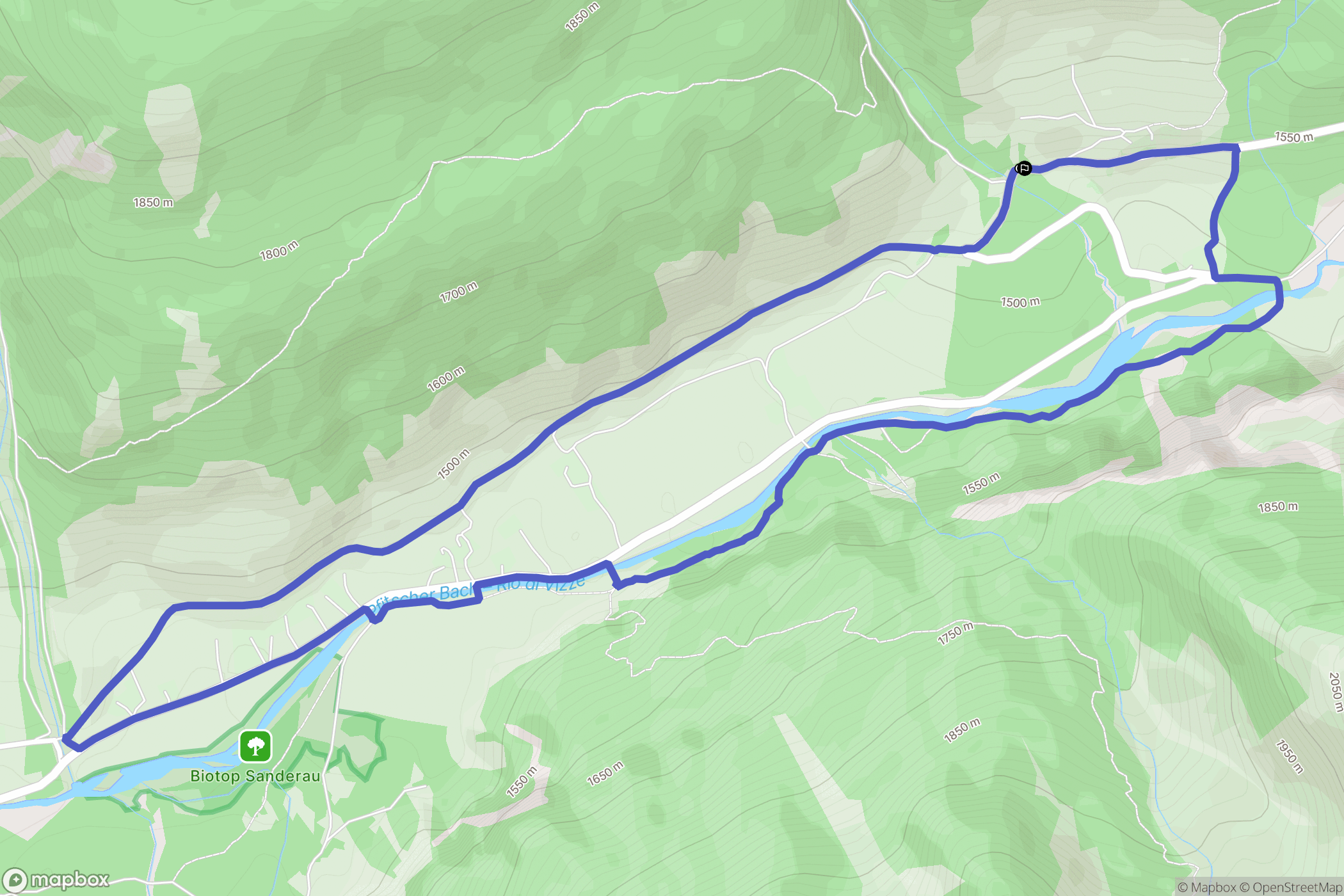  : carte du parcours de randonnée - Italy