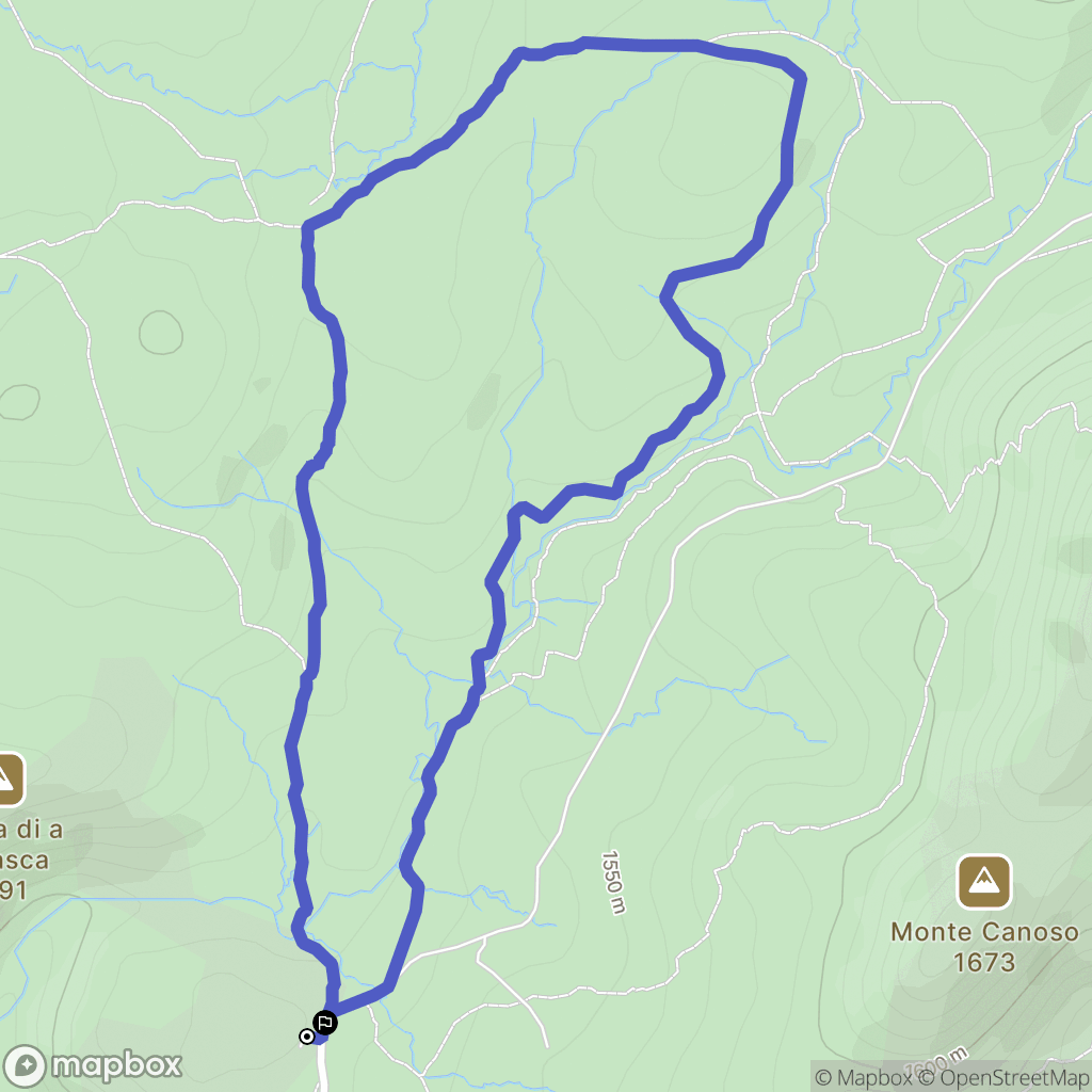 Serra-di-Scopamène : carte du parcours de randonnée - France