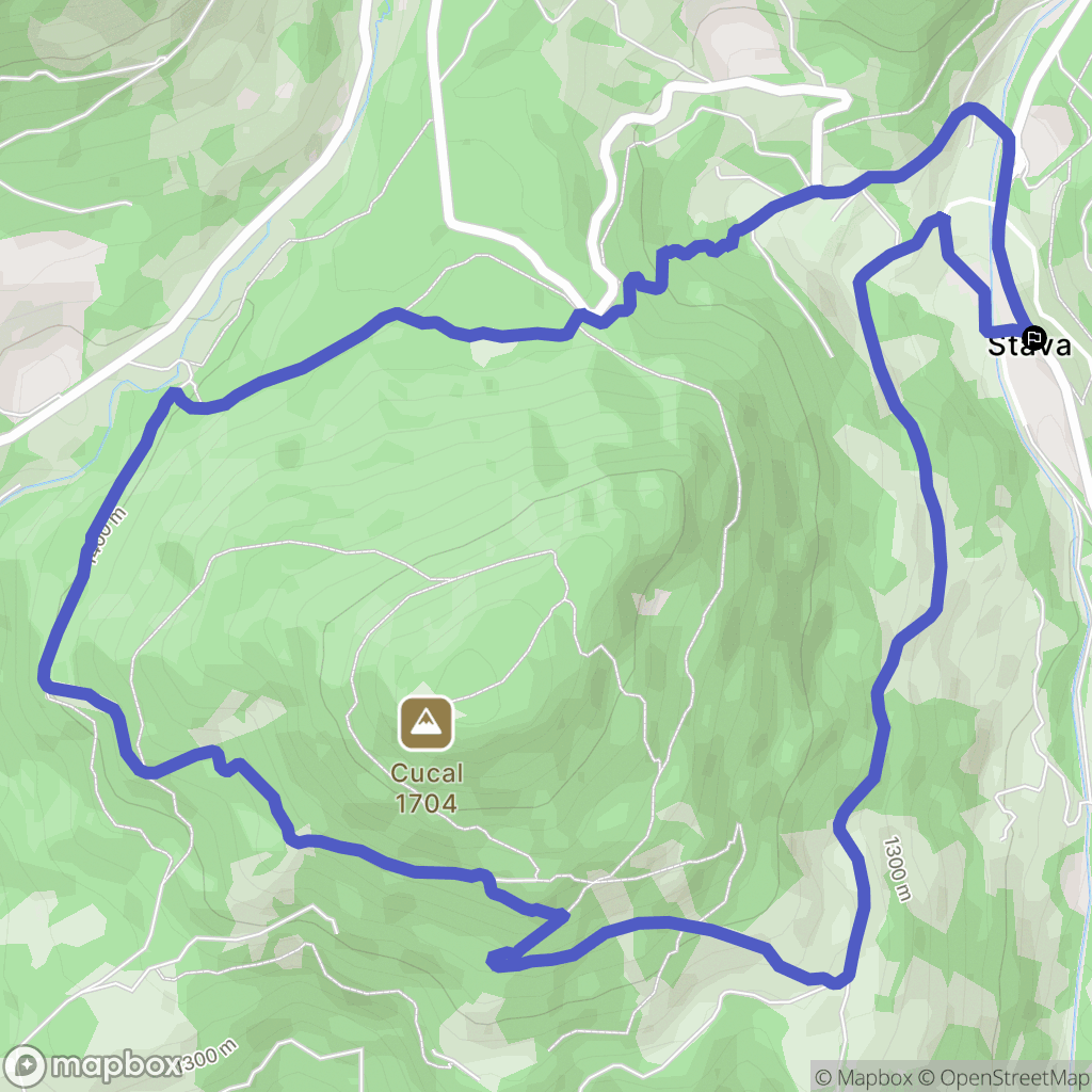 Stava : carte du parcours de randonnée - Italy