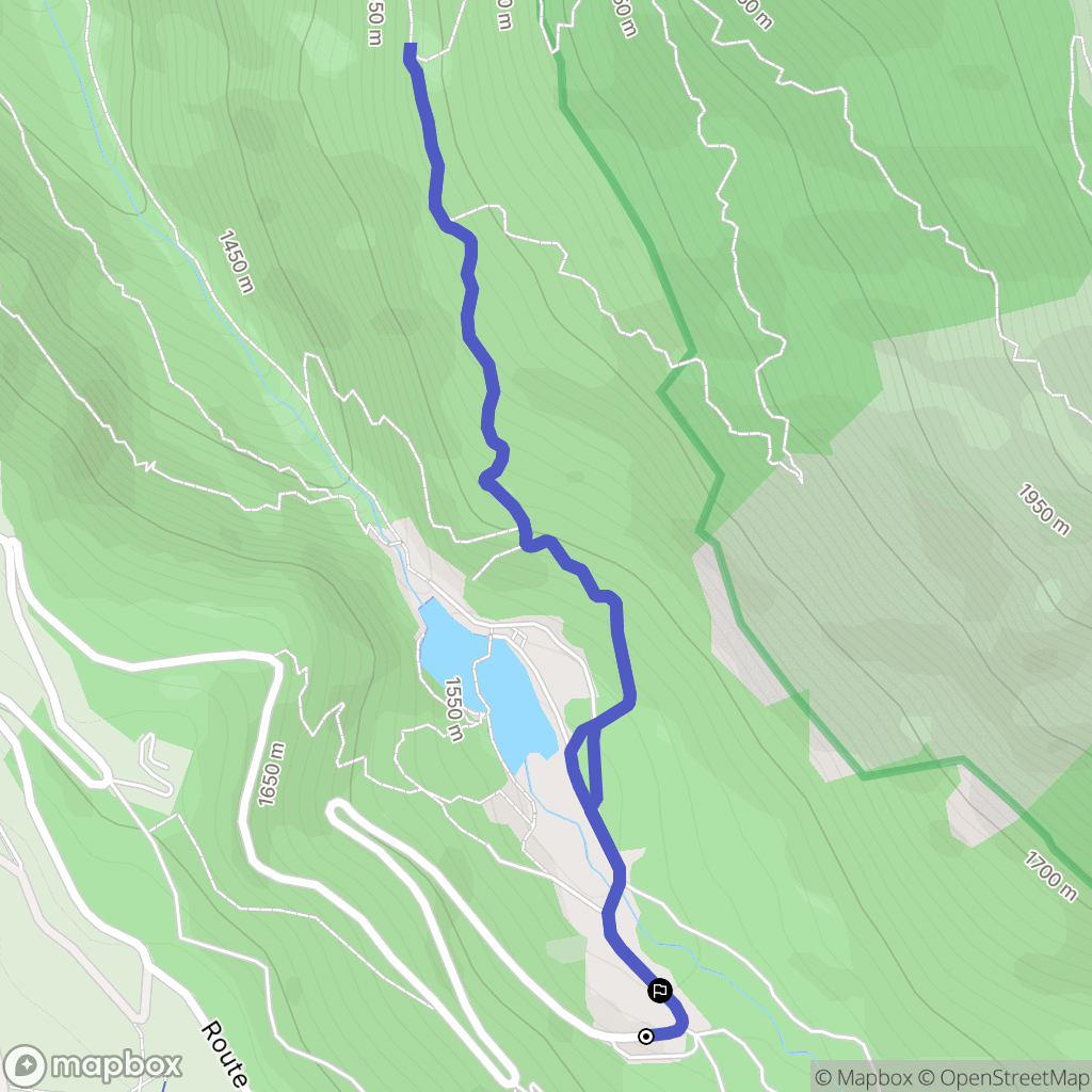 Courchevel : carte du parcours de randonnée - France