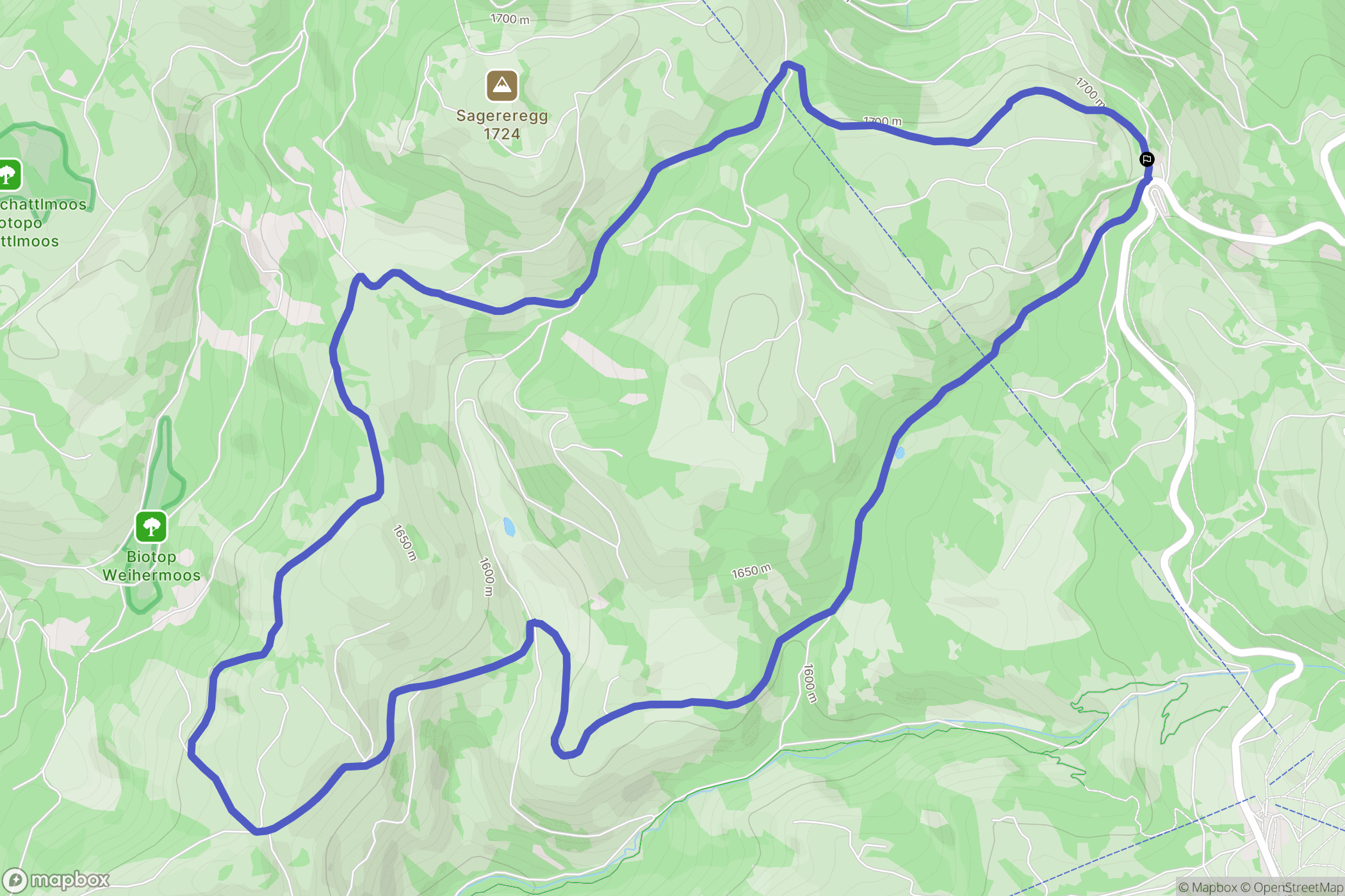 Tires : carte du parcours de randonnée - Italy