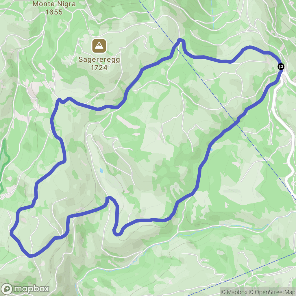 Tires : carte du parcours de randonnée - Italy