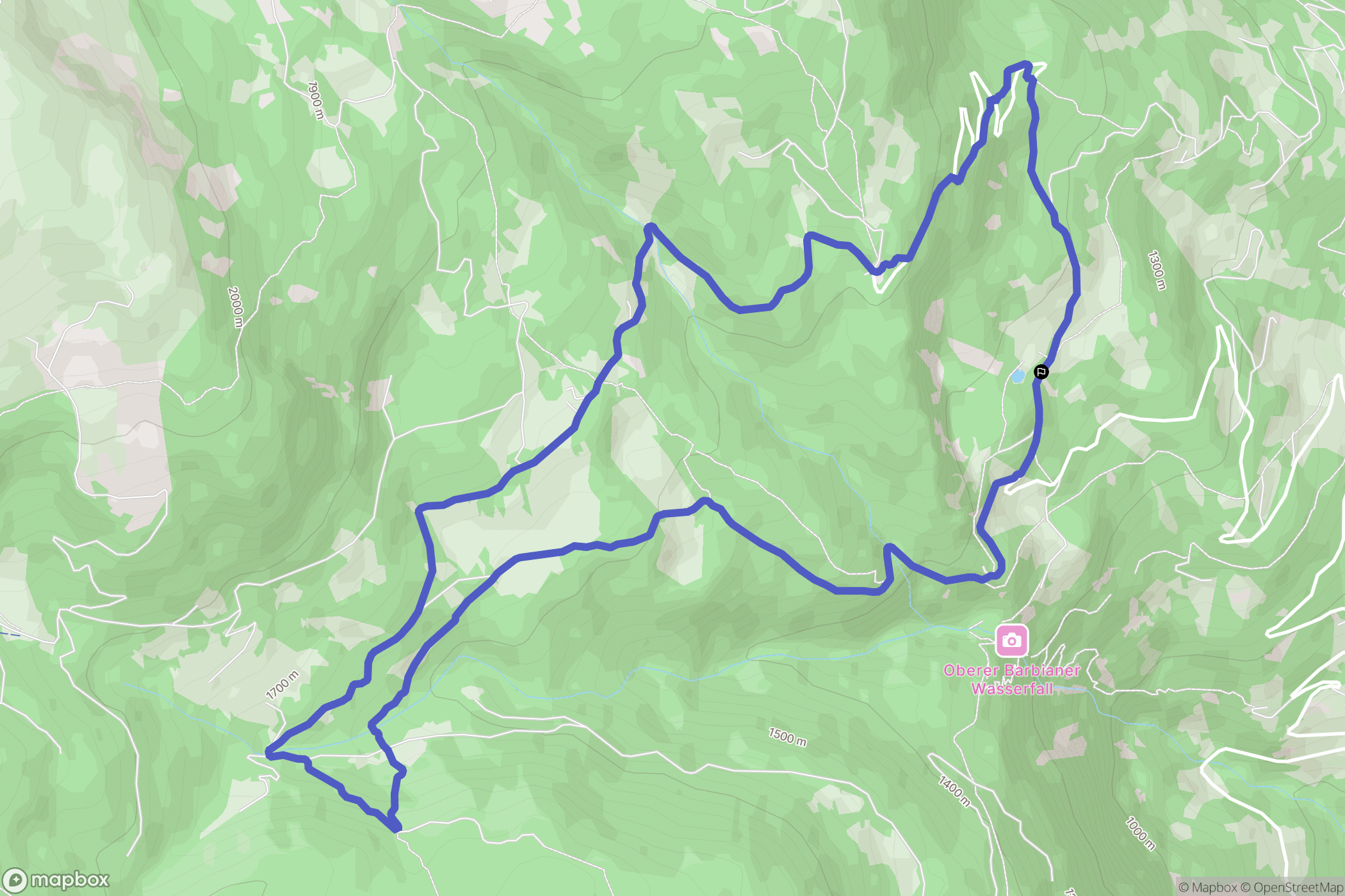  : carte du parcours de randonnée - Italy