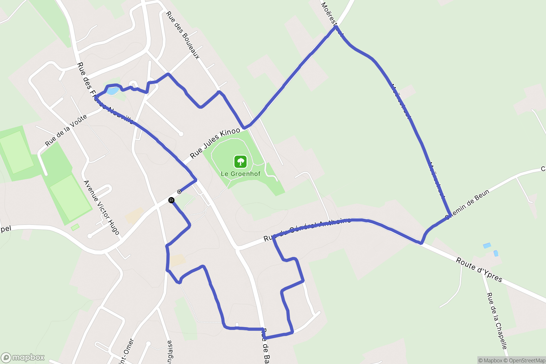 Rexpoëde : carte du parcours de randonnée - France