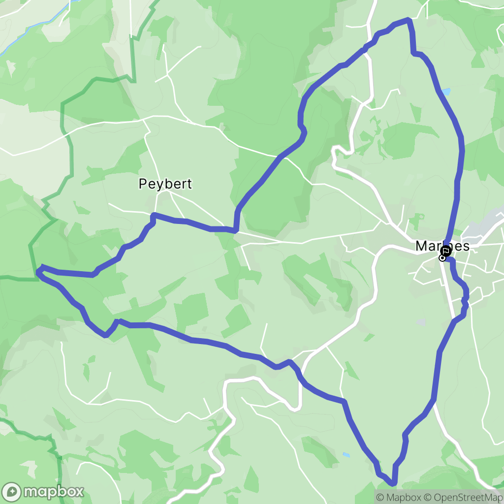 Marlhes : carte du parcours de randonnée - France