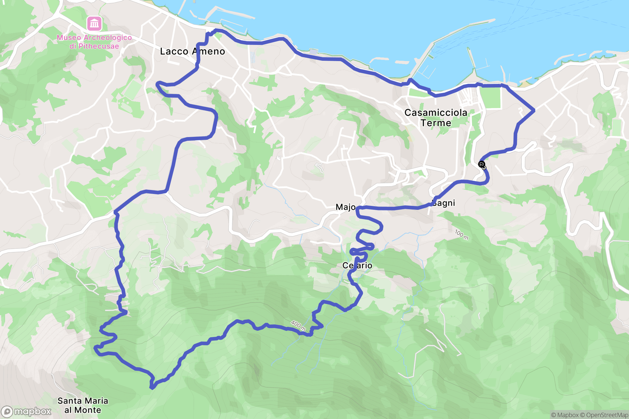Casamicciola Terme : carte du parcours de randonnée - Italy