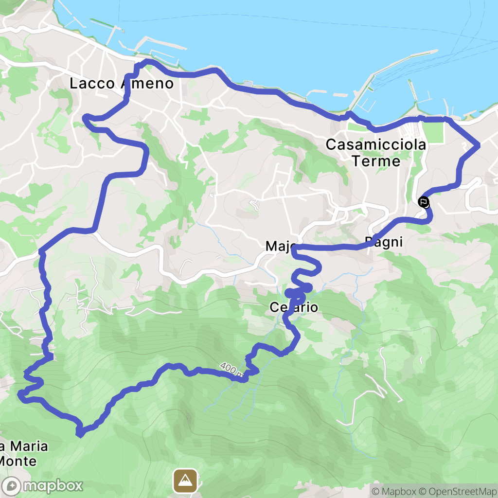 Casamicciola Terme : carte du parcours de randonnée - Italy