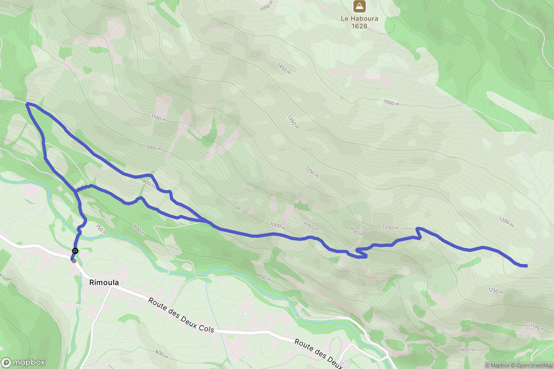 Campan : carte du parcours de randonnée - France