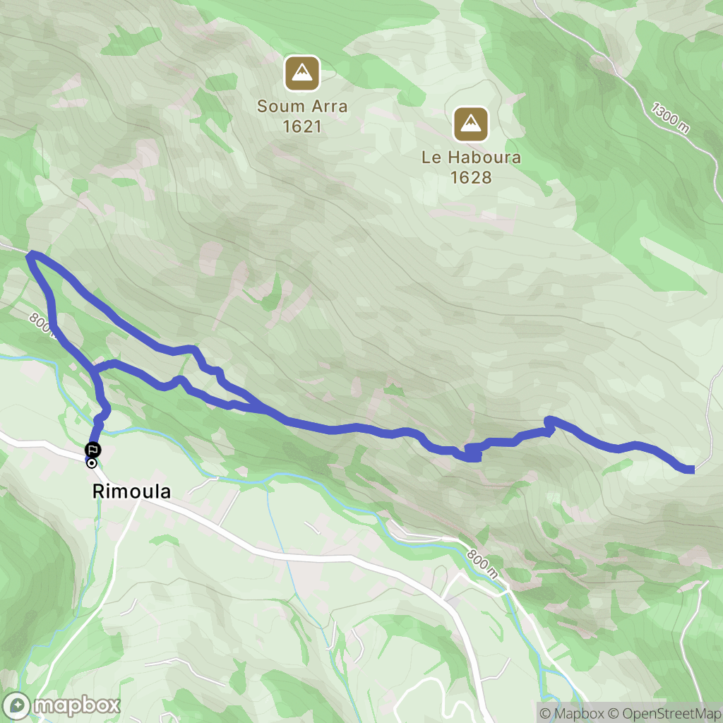 Campan : carte du parcours de randonnée - France