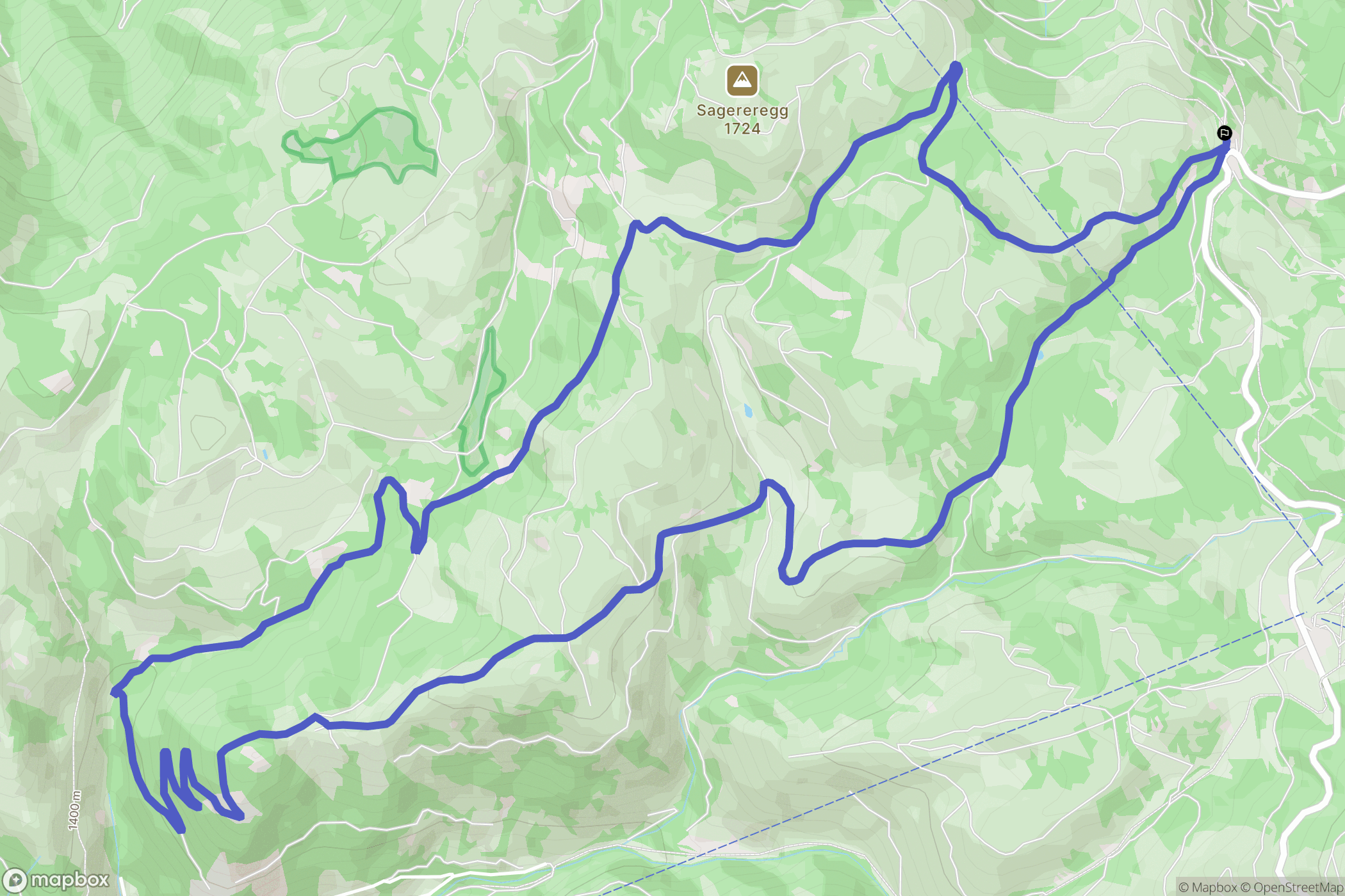 Tires : carte du parcours de randonnée - Italy