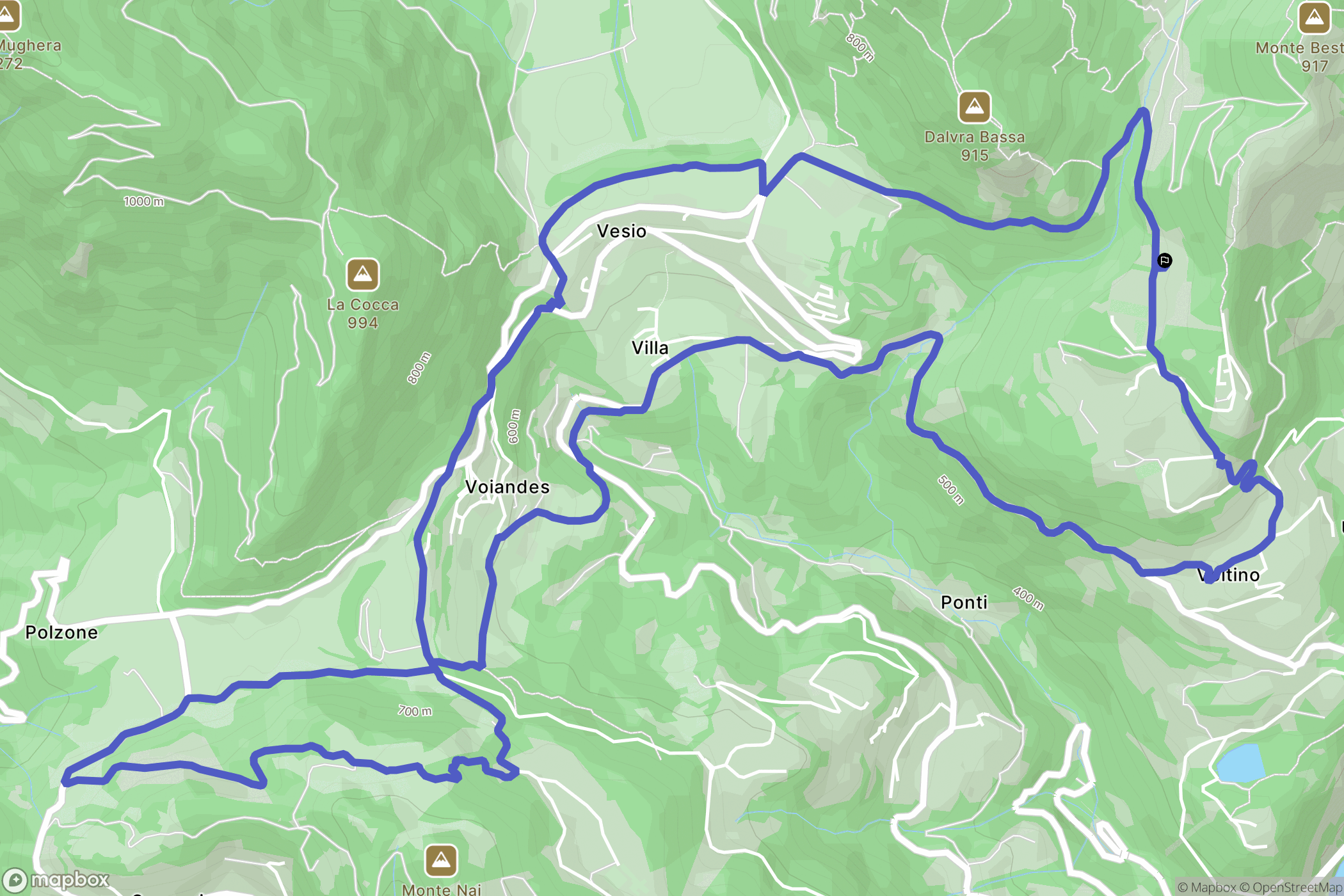 Tremosine sul Garda : carte du parcours de randonnée - Italy