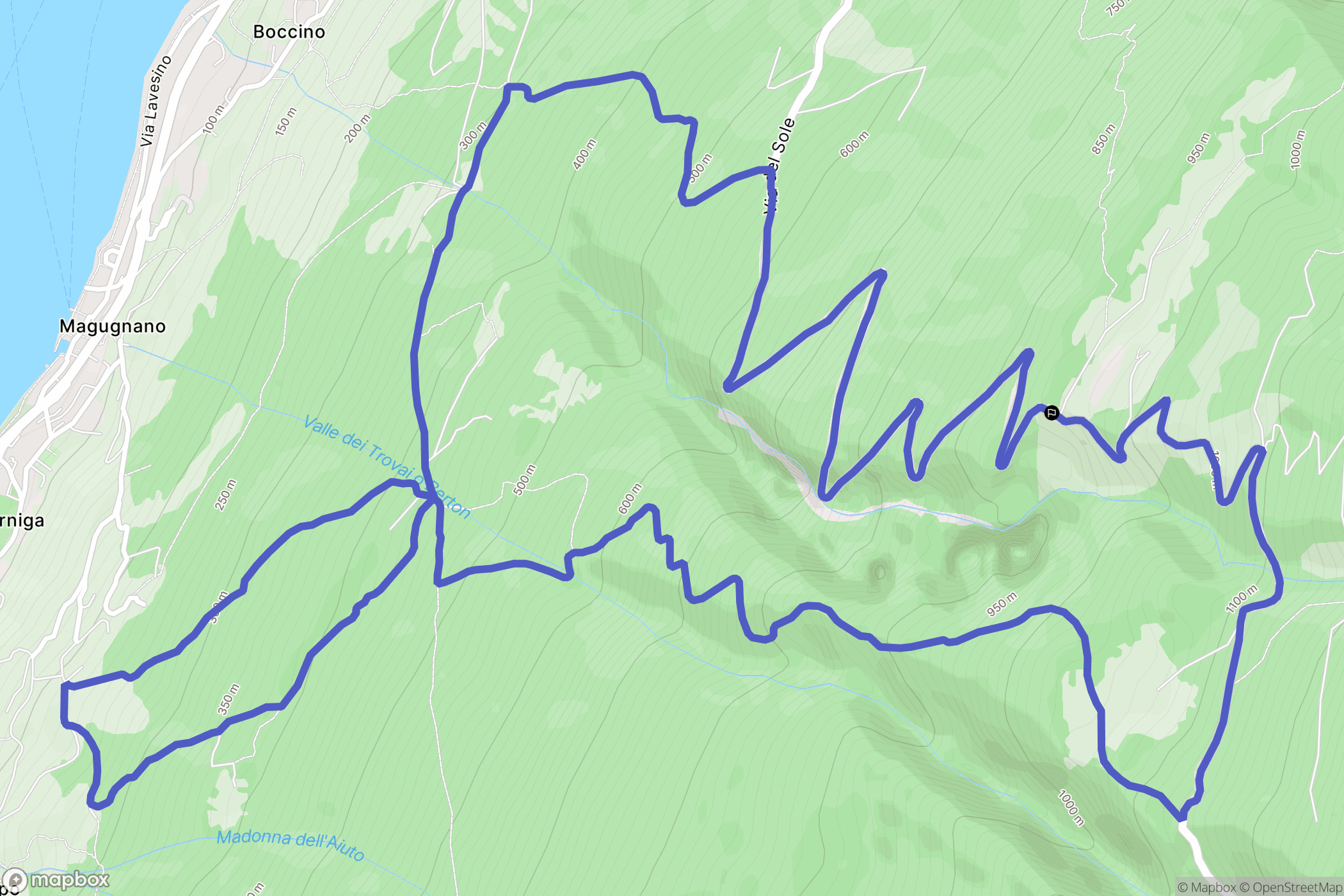 Brenzone sul Garda : carte du parcours de randonnée - Italy