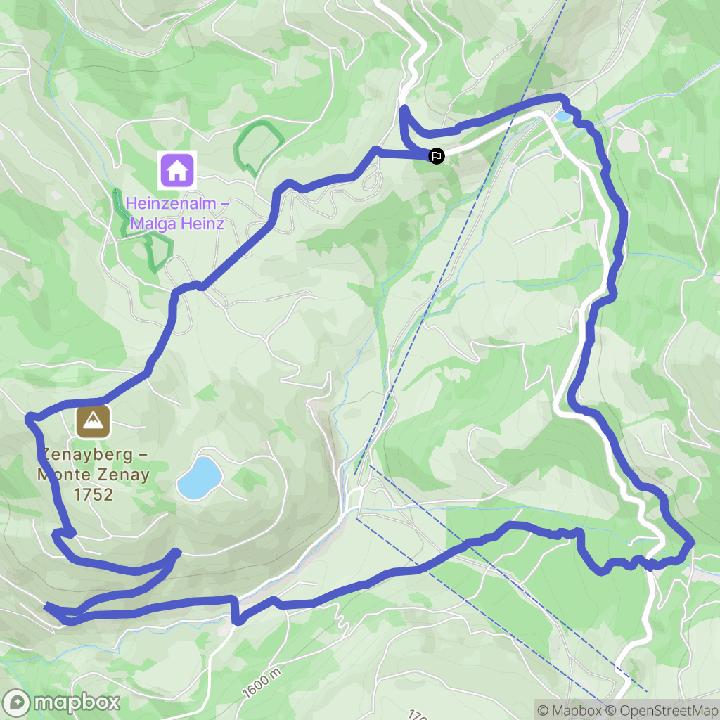 : carte du parcours de randonnée - Italy