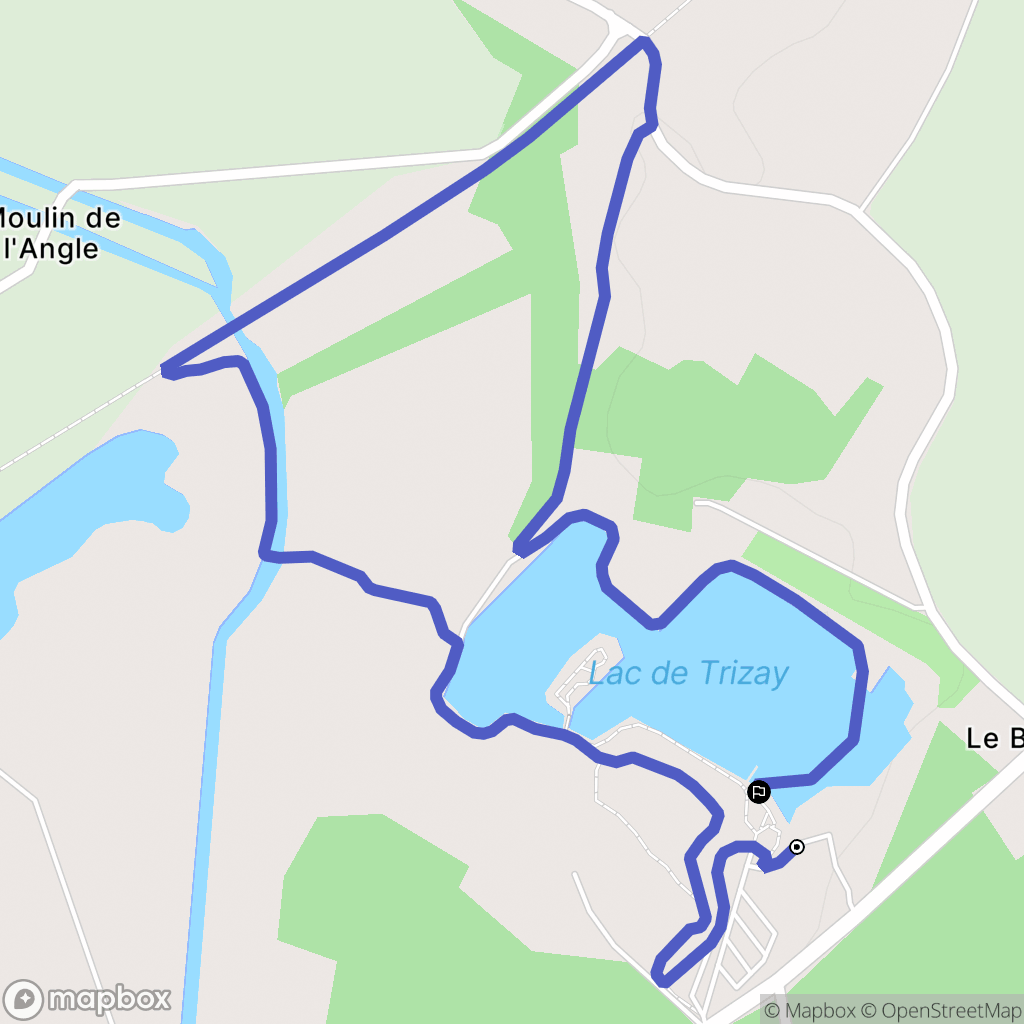 Trizay : carte du parcours de randonnée - France