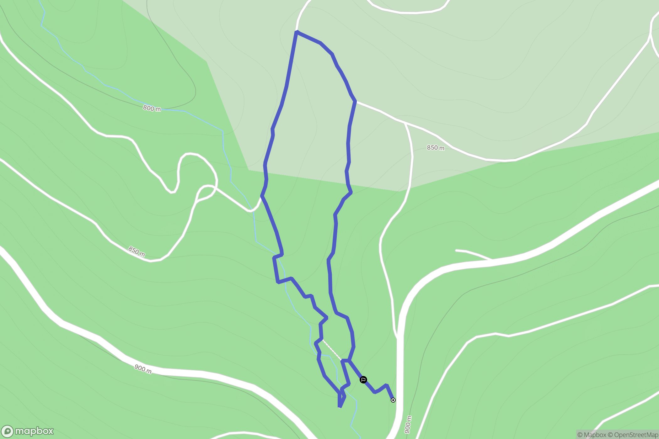 Lacaune : carte du parcours de randonnée - France