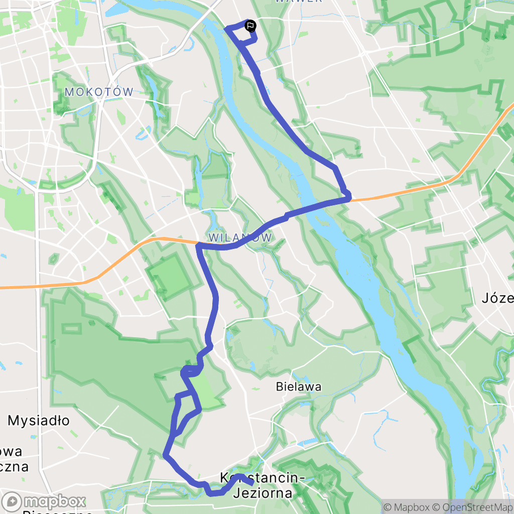 Warszawa: mapa trasy - Poland