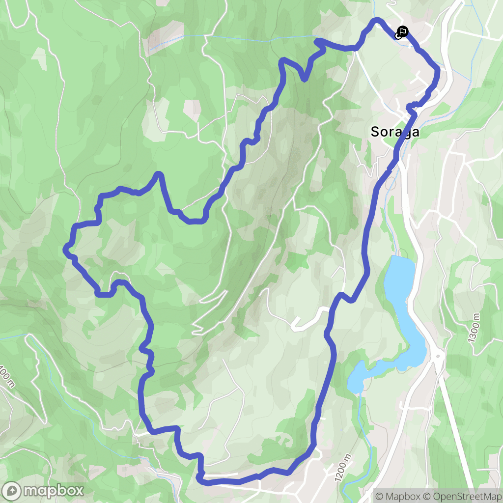 Soraga : carte du parcours de randonnée - Italy