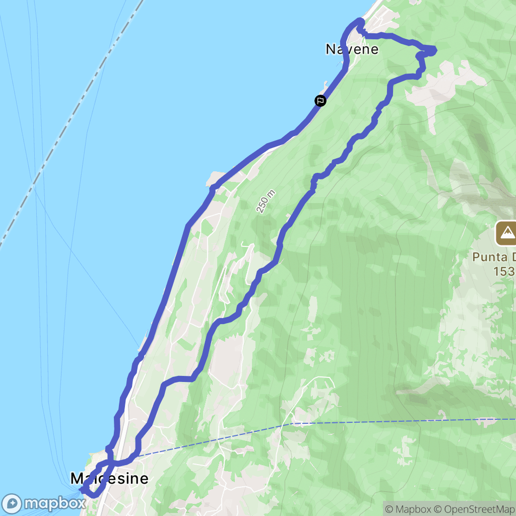 : carte du parcours de randonnée - Italy