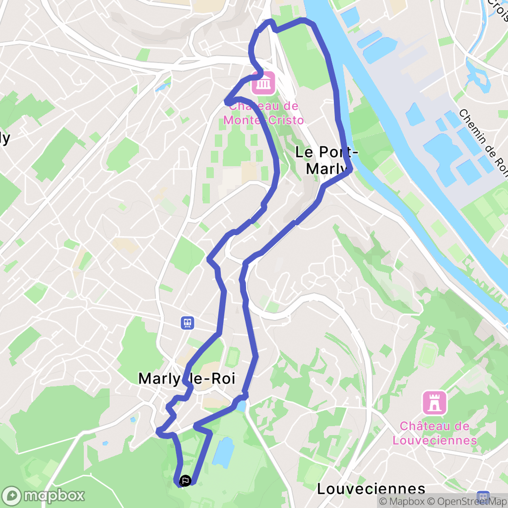 Marly-le-Roi : carte du parcours de randonnée - France