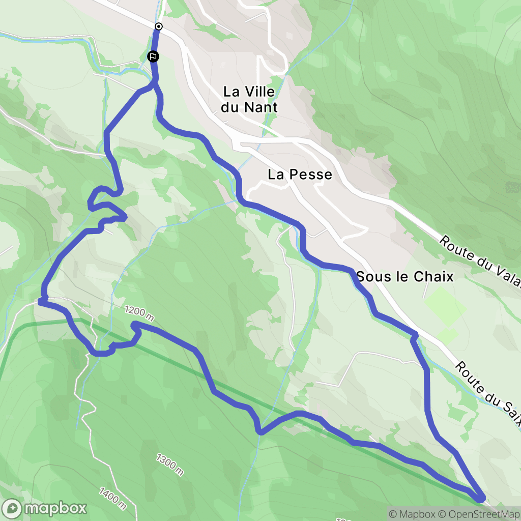 La Chapelle-d'Abondance : carte du parcours de randonnée - France