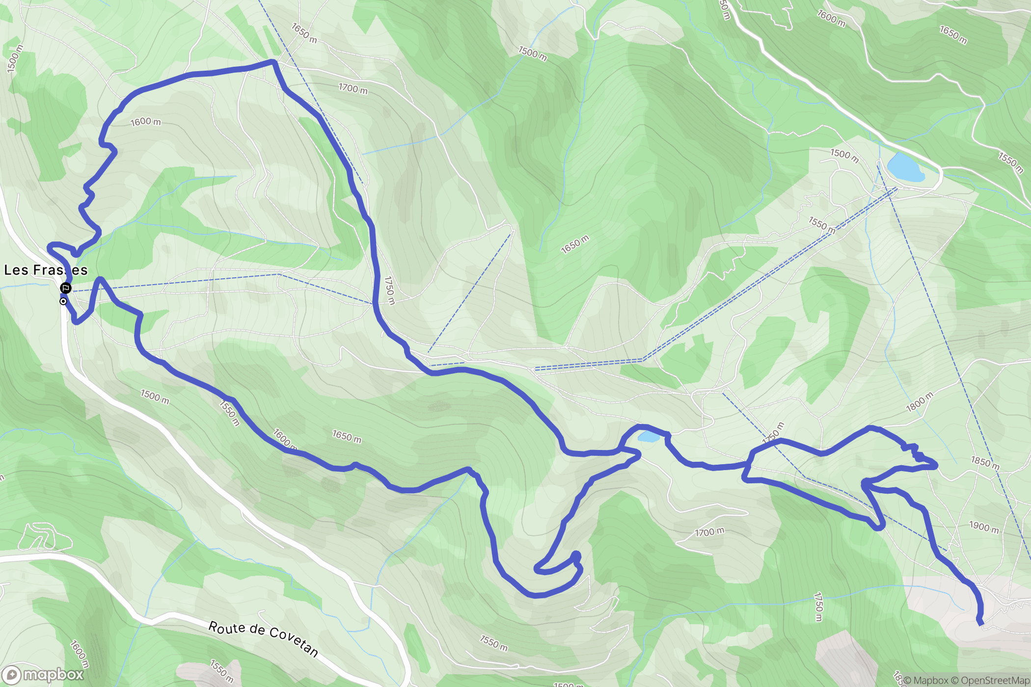 Notre-Dame-de-Bellecombe : carte du parcours de randonnée - France