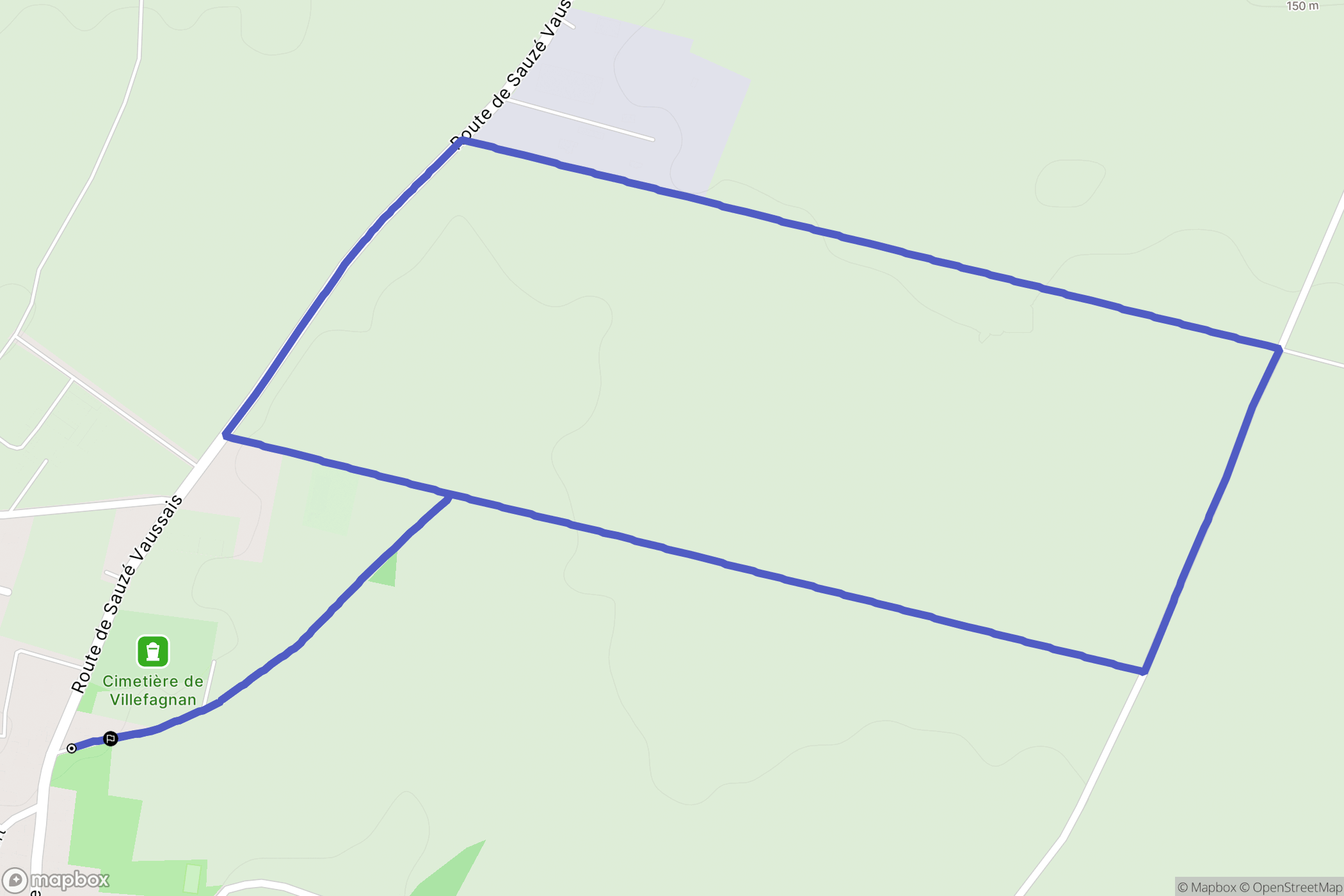 Villefagnan : carte du parcours de randonnée - France