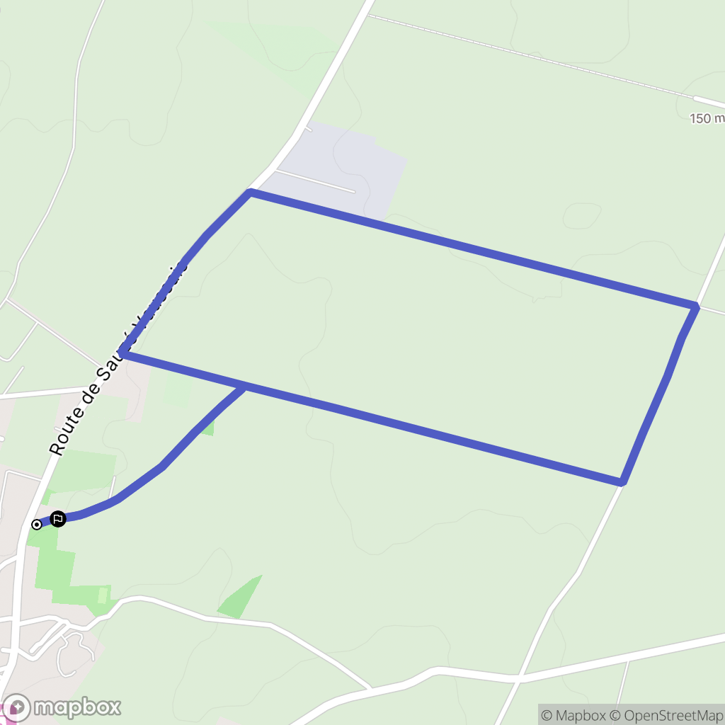 Villefagnan : carte du parcours de randonnée - France