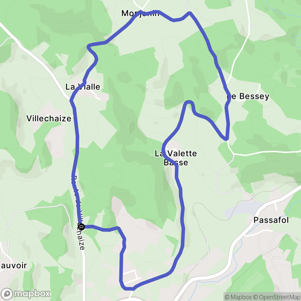 Vêtre-sur-Anzon : carte du parcours de randonnée - France