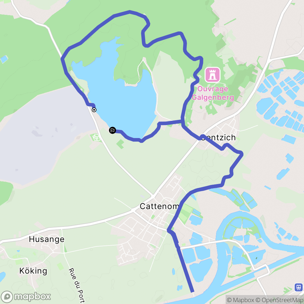 Cattenom : carte du parcours de randonnée - France