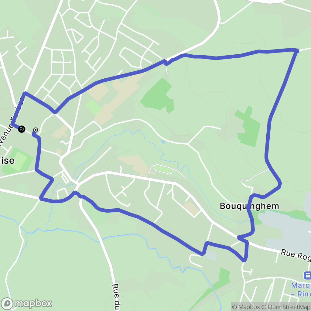 Marquise : carte du parcours de randonnée - France