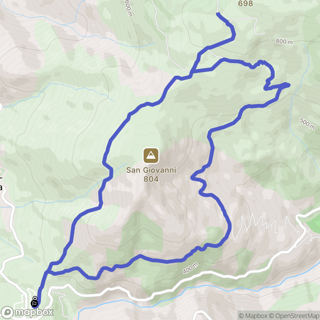 Olmeta-di-Tuda : carte du parcours de randonnée - France