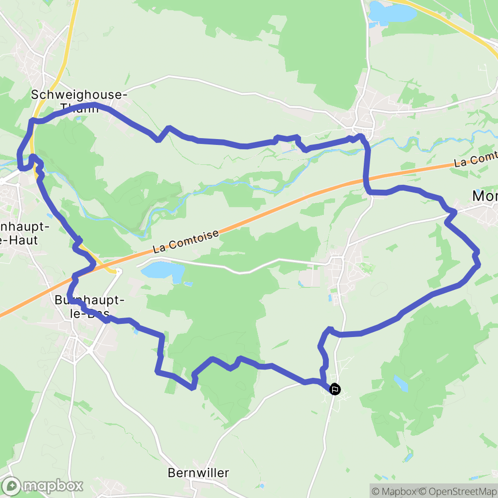 Galfingue : carte du parcours de randonnée - France