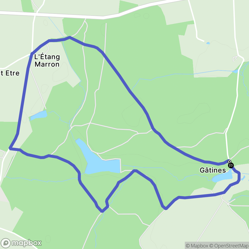 Villedômer : carte du parcours de randonnée - France