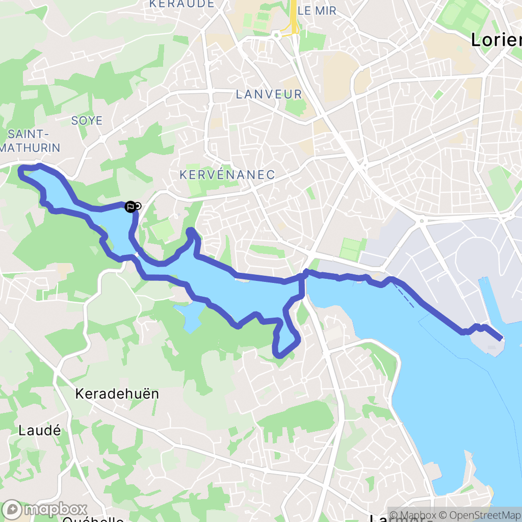 Ploemeur : carte du parcours de randonnée - France