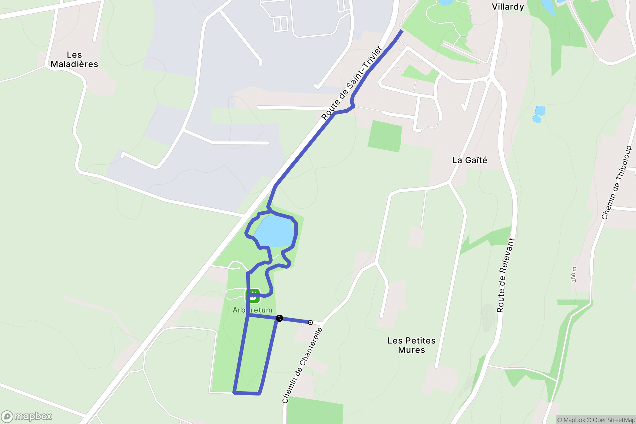 Châtillon-sur-Chalaronne : carte du parcours de randonnée - France