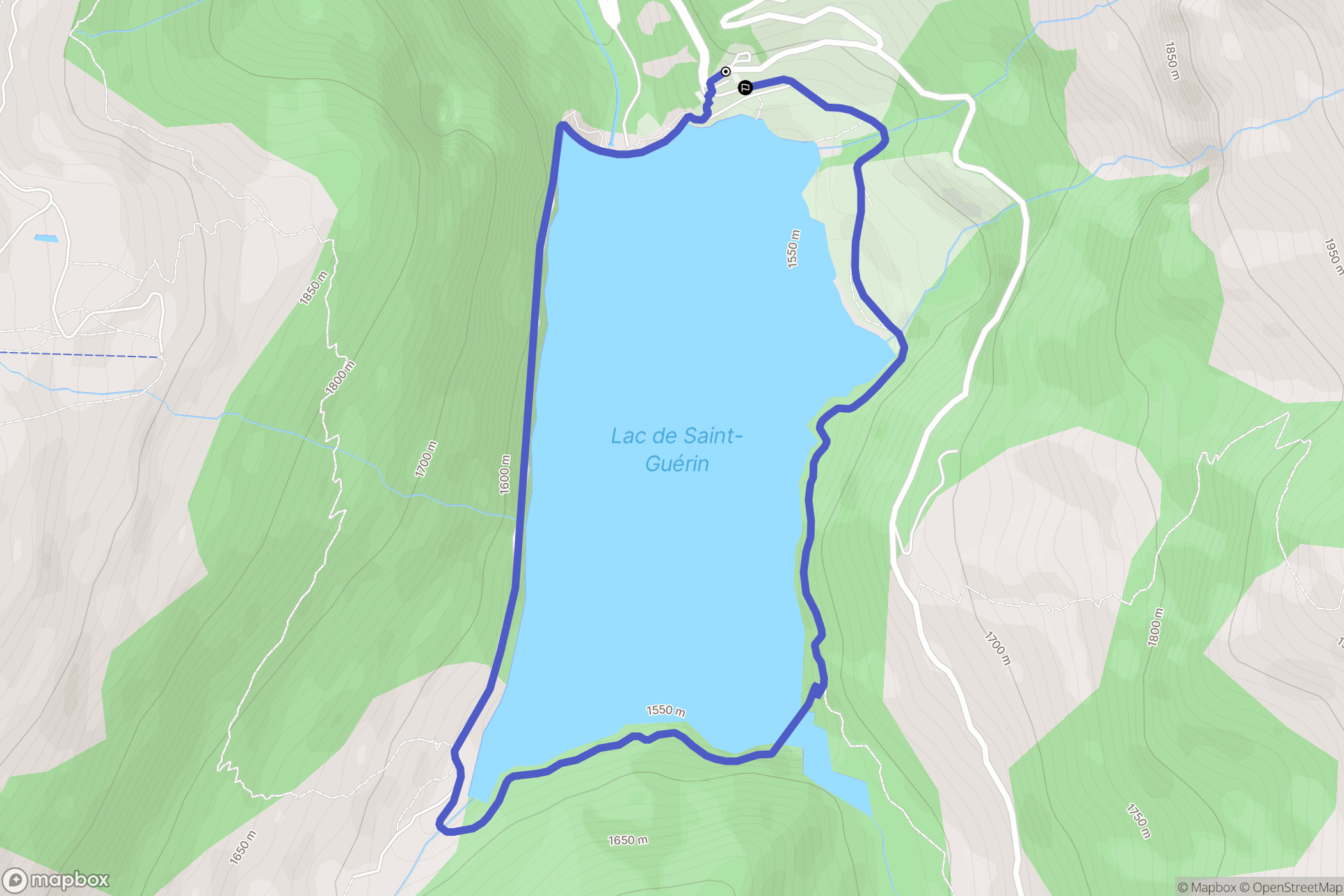 Beaufort : carte du parcours de randonnée - France