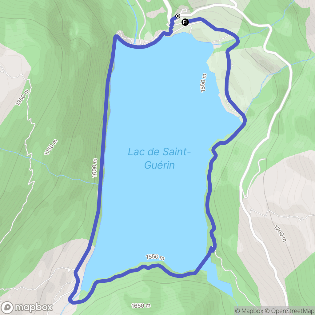 Beaufort : carte du parcours de randonnée - France