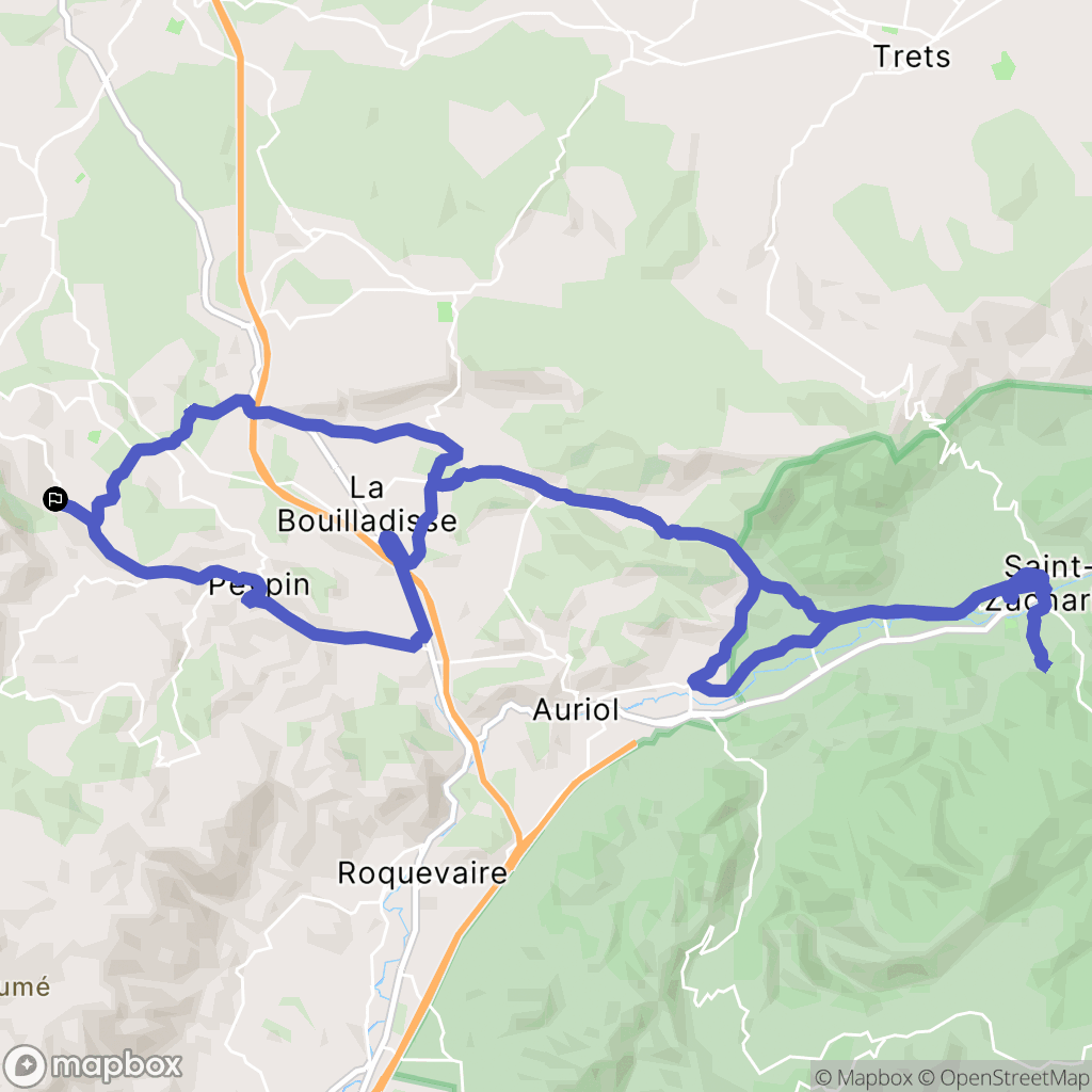 Cadolive : carte du parcours de randonnée - France