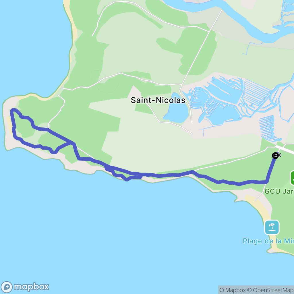 Jard-sur-Mer : carte du parcours de randonnée - France