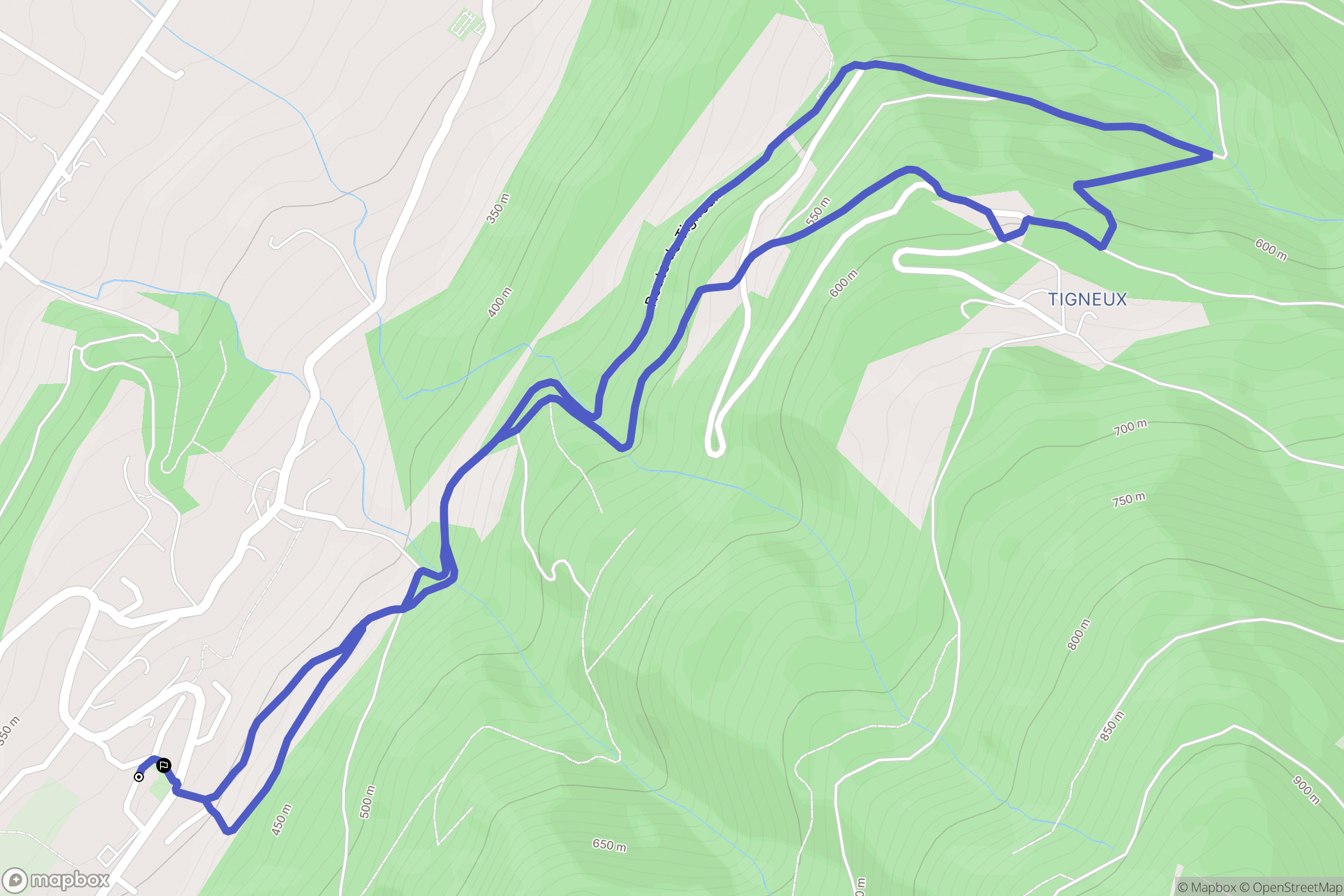 Le Champ-près-Froges : carte du parcours de randonnée - France