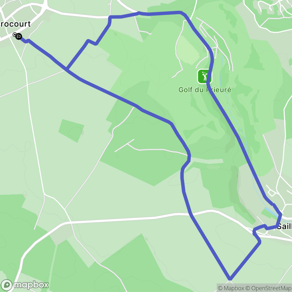 Drocourt : carte du parcours de randonnée - France