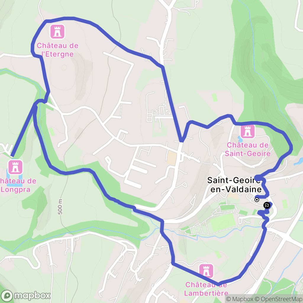 Saint-Geoire-en-Valdaine : carte du parcours de randonnée - France