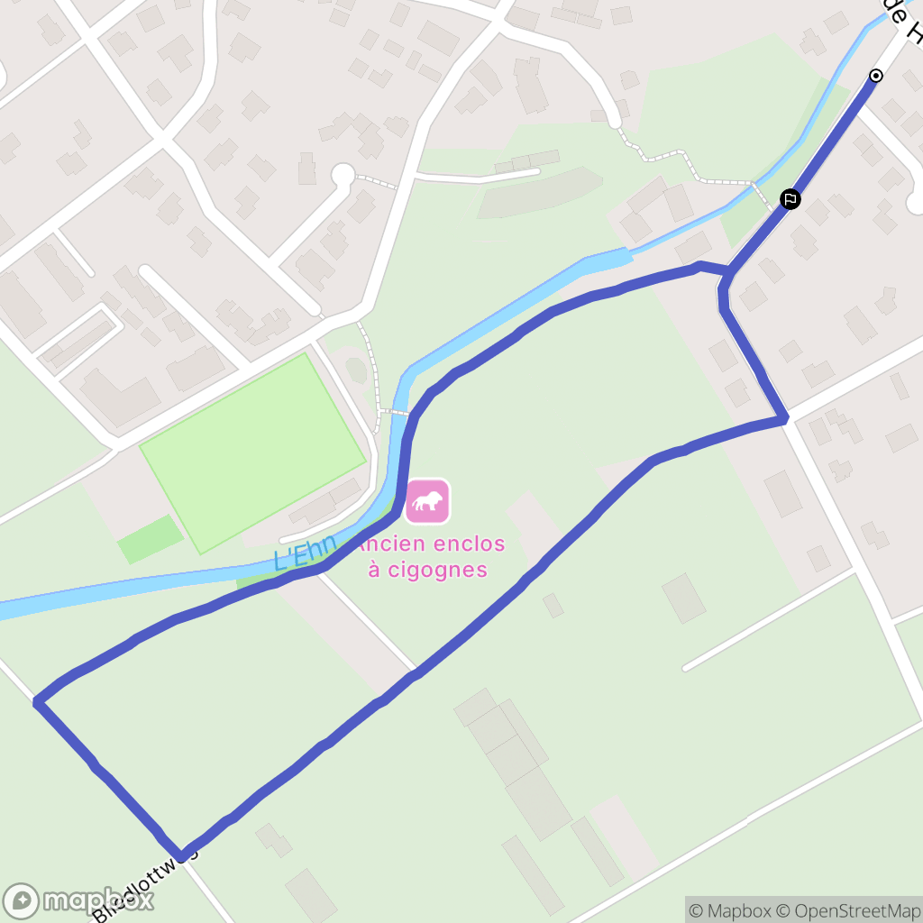Geispolsheim : carte du parcours de randonnée - France