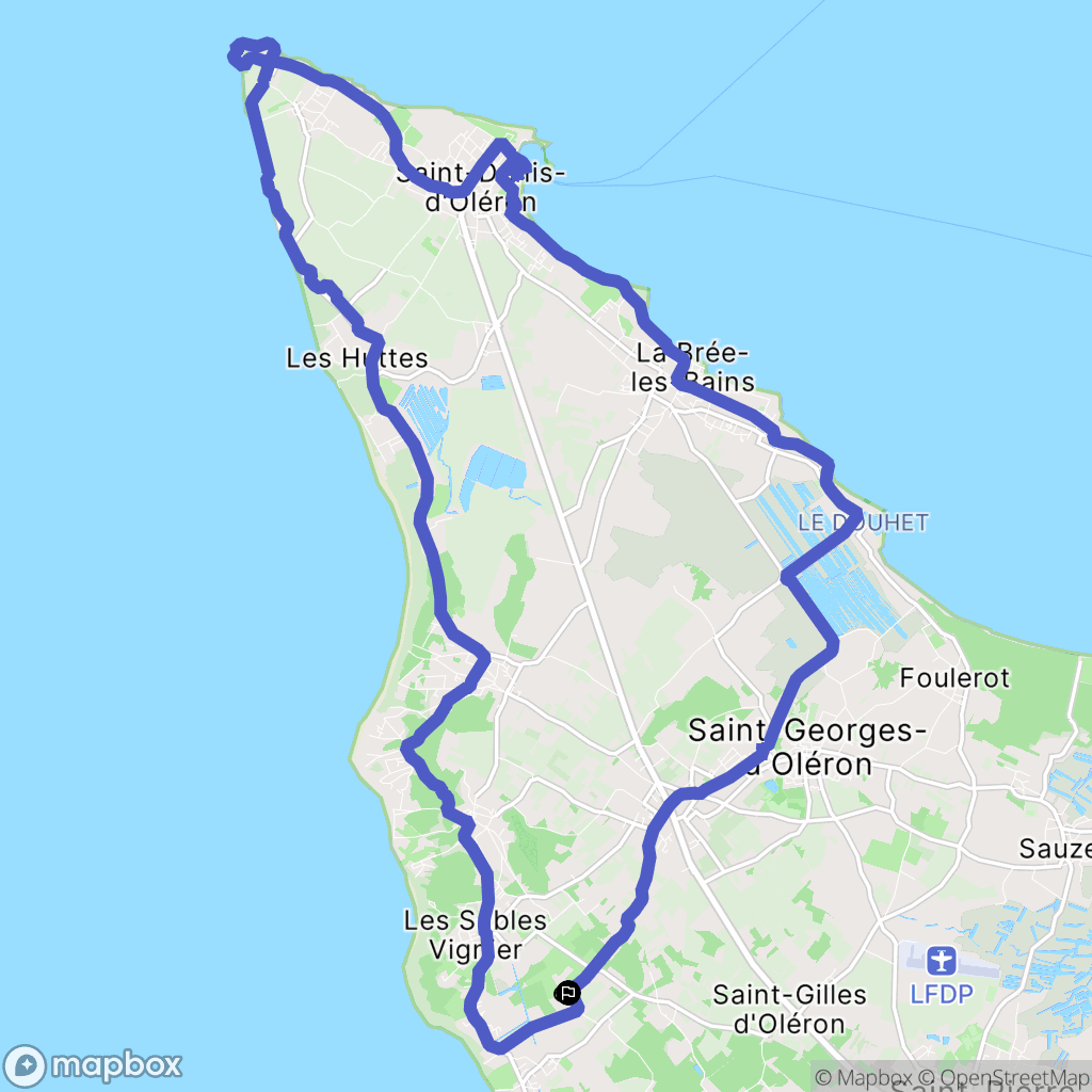 Saint-Georges-d'Oléron : carte du parcours de randonnée - France