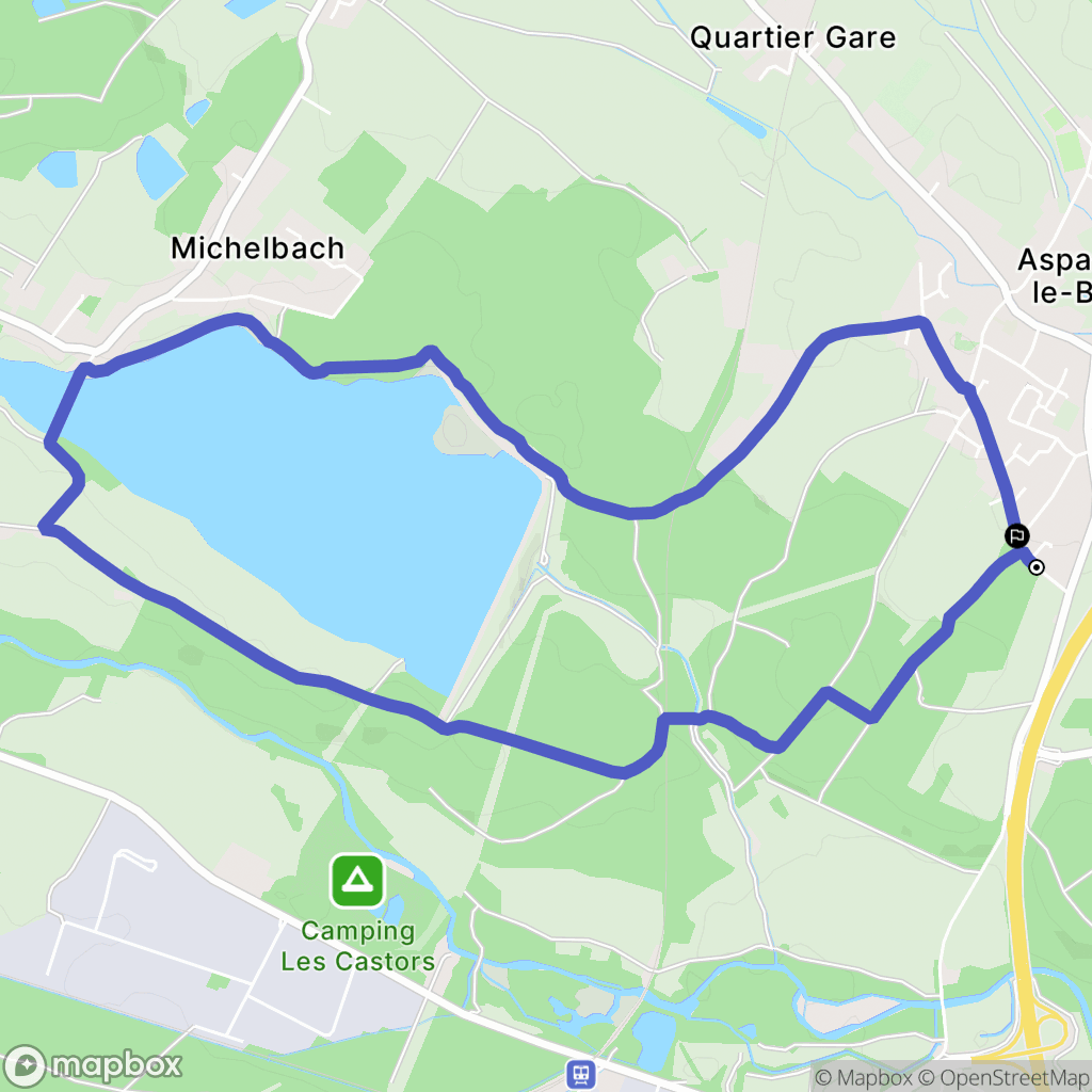 Aspach-le-Bas : carte du parcours de randonnée - France