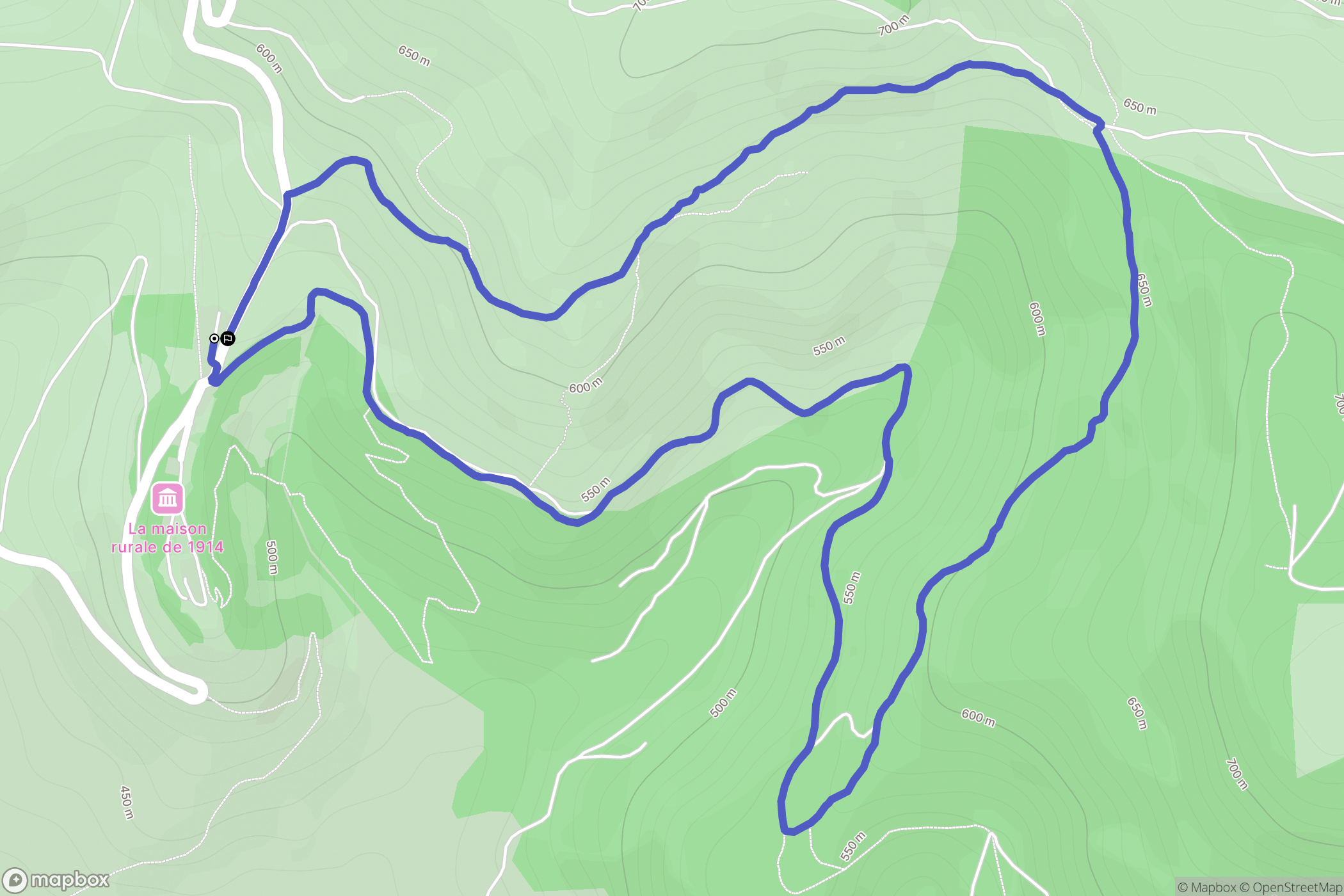 Gissac : carte du parcours de randonnée - France